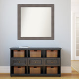 Large Non-Beveled Custom Wall Mirror - Country Barnwood Frame
