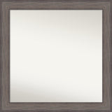 Large Non-Beveled Custom Wall Mirror - Country Barnwood Frame
