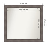 Large Non-Beveled Custom Wall Mirror - Country Barnwood Frame