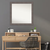 Large Non-Beveled Custom Wall Mirror - Country Barnwood Frame