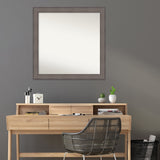 Large Non-Beveled Custom Wall Mirror - Country Barnwood Frame