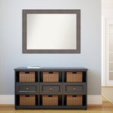 Large Non-Beveled Custom Wall Mirror - Country Barnwood Frame