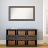 Large Non-Beveled Custom Wall Mirror - Country Barnwood Frame