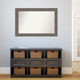 Large Non-Beveled Custom Wall Mirror - Country Barnwood Frame