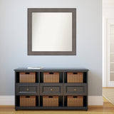 Large Non-Beveled Custom Wall Mirror - Country Barnwood Frame