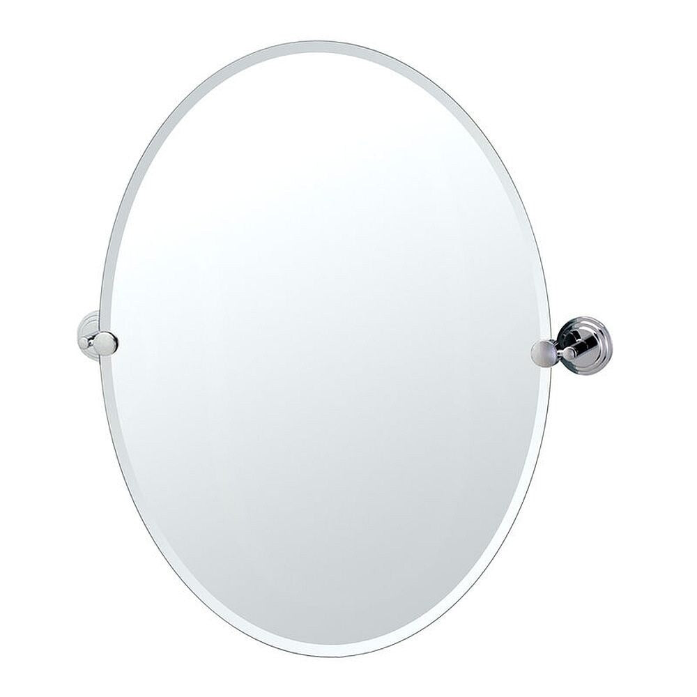 Large Oval Mirror - Chrome