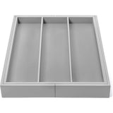 Large Premium Bamboo Silverware Organizer - 17.5"x19.75" Cutlery Tray with Dividers for Utensils and Flatware (3-5 Slots)