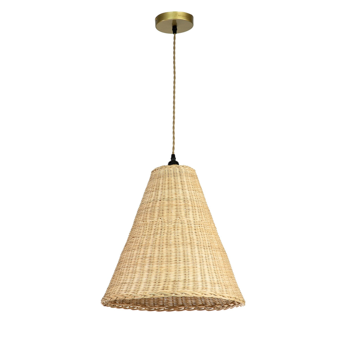 Large 26in. Natural Rattan Pendant Light