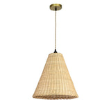 Large 26in. Natural Rattan Pendant Light