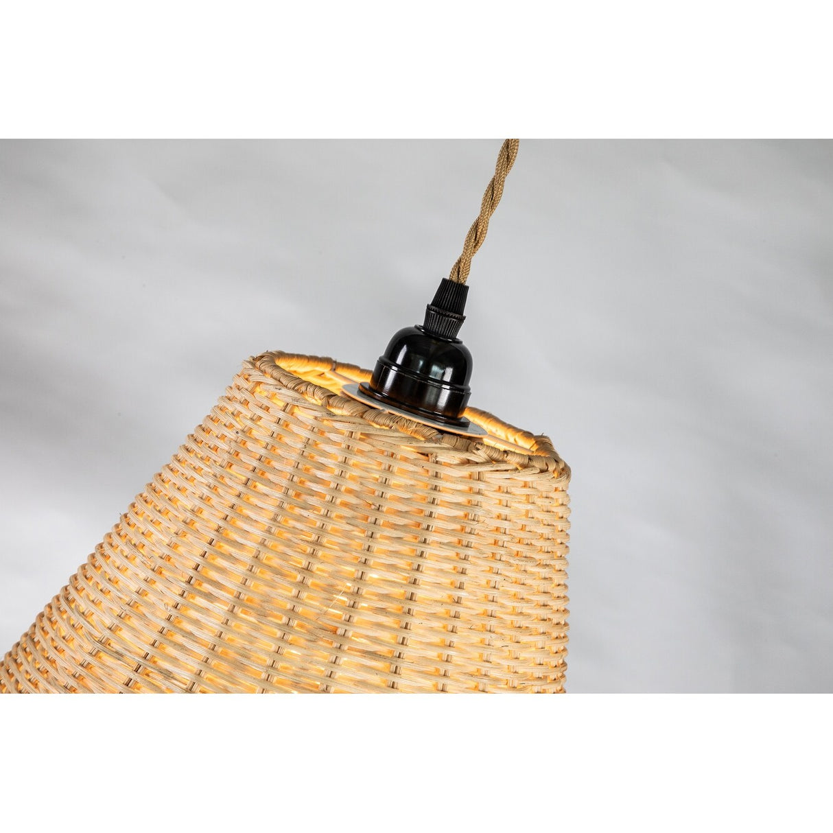 Large 26in. Natural Rattan Pendant Light