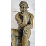 Large Rodin Famous The Thinker Bronze Marble Sculpture Art Deco Marble Figurine