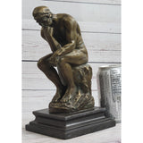 Large Rodin Famous The Thinker Bronze Marble Sculpture Art Deco Marble Figurine