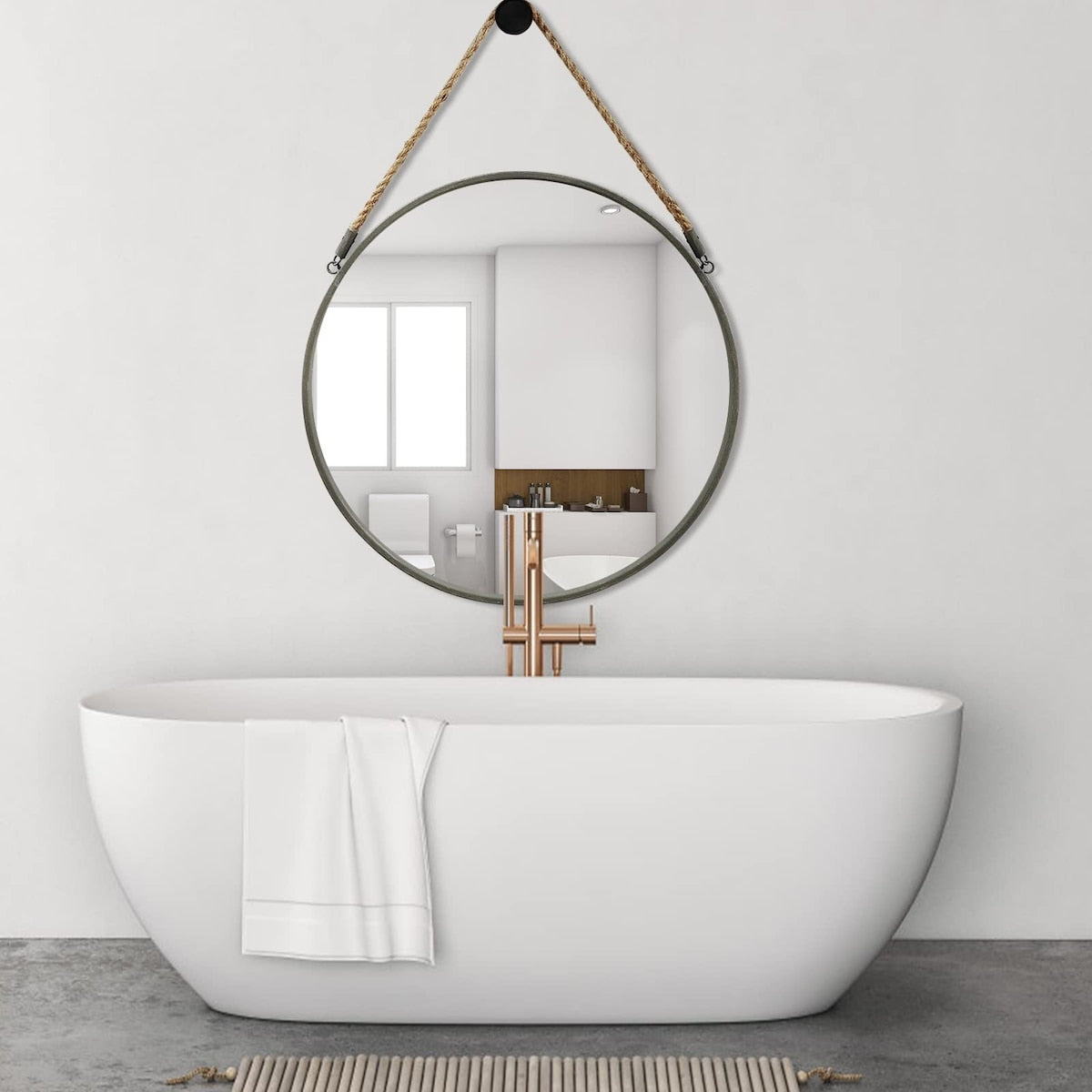 Round hanging mirror top