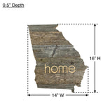 Large Rustic Farmhouse Georgia Home State Reclaimed Wood Wall Sign