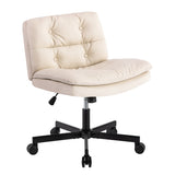 Large Size Swivel Home Office Desk Chair Armless Office Room Chair