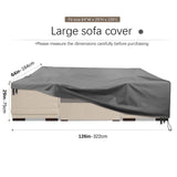 Large Sofa Cover Garden Furniture Waterproof Cover to Protect The Table, Chair and Sofa Garden Furniture Cover - 126"x64"x28"