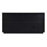 Large Storage Cabinet Sideboard Buffet Cabinet with Wooden Triangular Handles and Adjustable Shelves for Living Dining Room