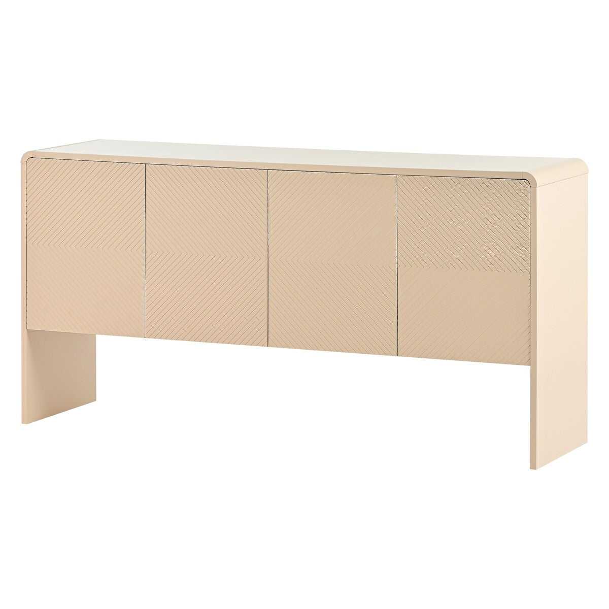 Large Storage Space Sideboard With 4 Doors And Rebound Device
