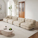 Large Teddy Velvet Fabric 4-pieces Modular Sectional sofa