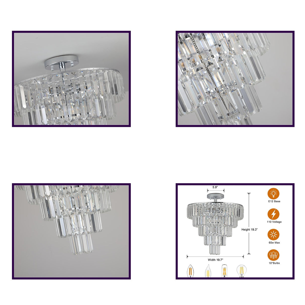 Large crystal chandelier