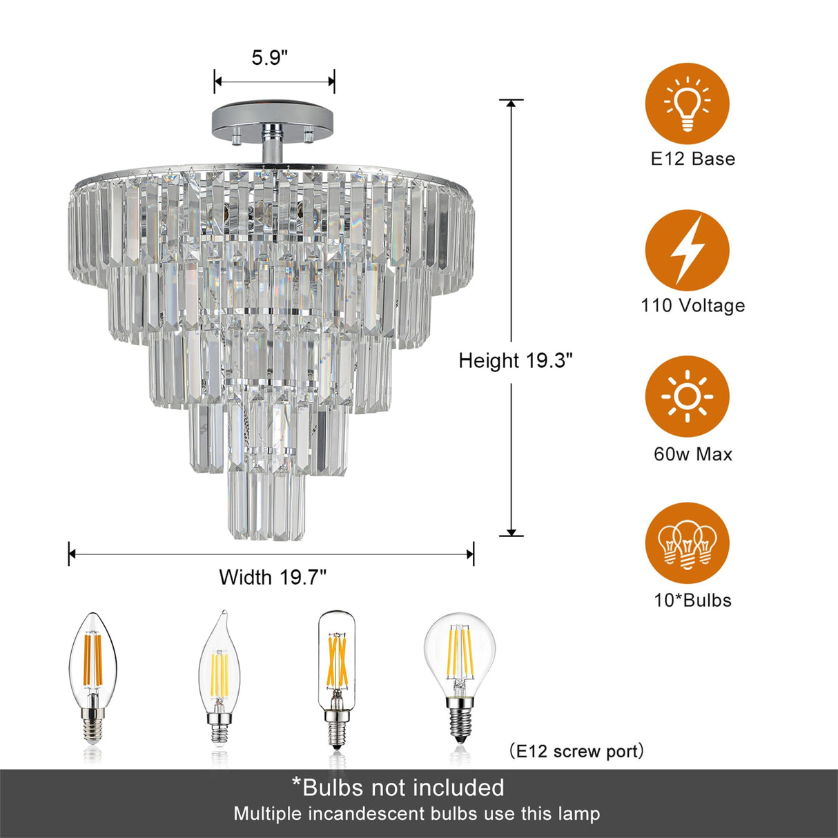 Large crystal chandelier