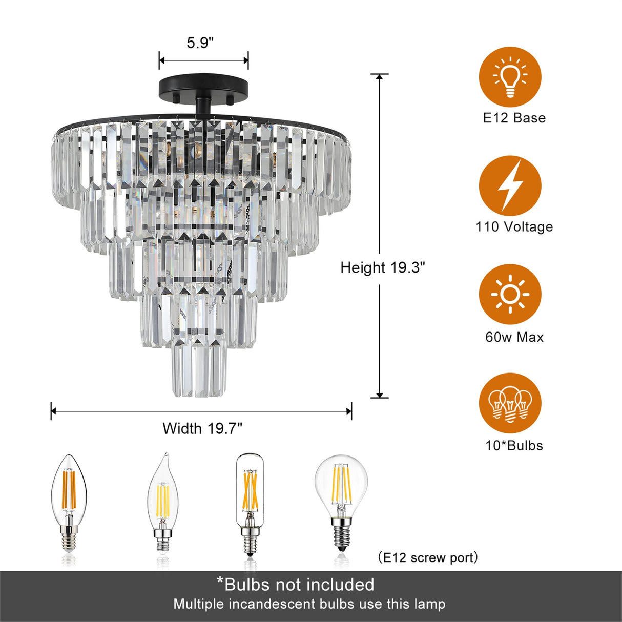 Large crystal chandelier