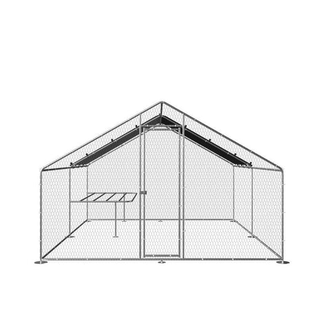 Large metal chicken coop, walk-in chicken coop, galvanized wire poultry chicken coop