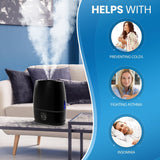 Large room humidifier without filter