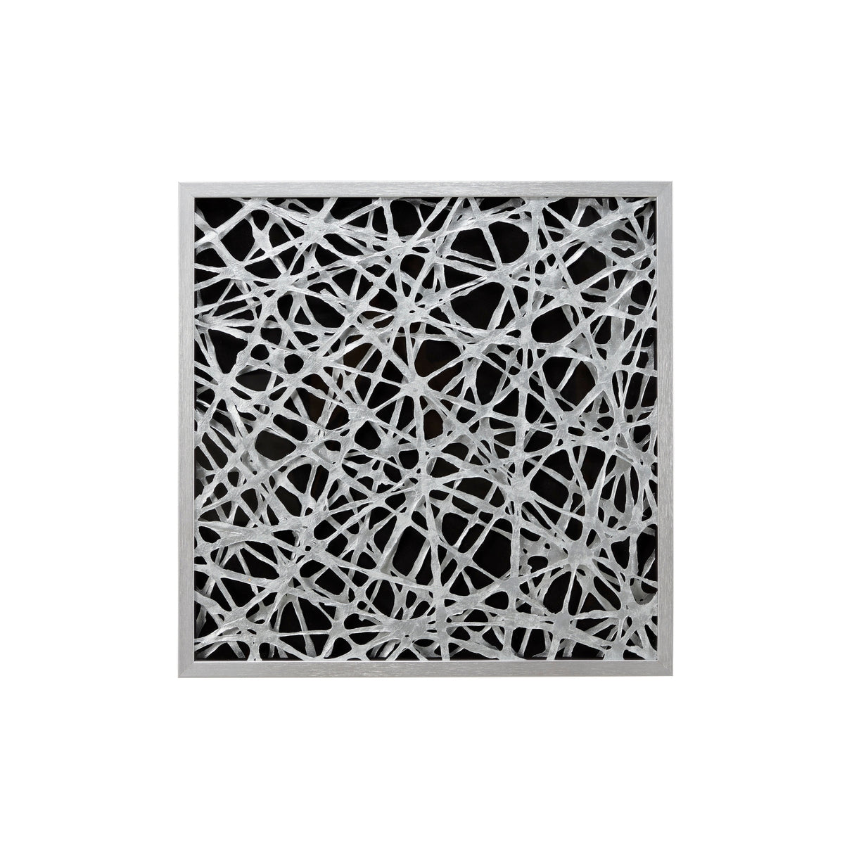 Large Square Modern Abstract Art Black and White Paper Shadow Box Wall Art 23.5 x 23.5 - 24 x 2 x 24