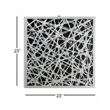 Large Square Modern Abstract Art Black and White Paper Shadow Box Wall Art 23.5 x 23.5 - 24 x 2 x 24