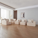 Large Modular Sherpa Fabric Couch for Living Room, High-Density Foam, Comfortable, Easy Assembly