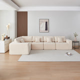 Large Modular Sherpa Fabric Couch for Living Room, High-Density Foam, Comfortable, Easy Assembly