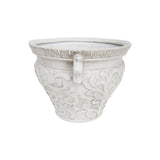 Largo Roman Botanical Round Lightweight Concrete Garden Urn Planter Pot by Christopher Knight Home