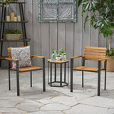 Laris Outdoor Wood Dining Chairs (Set of 2) by Christopher Knight Home