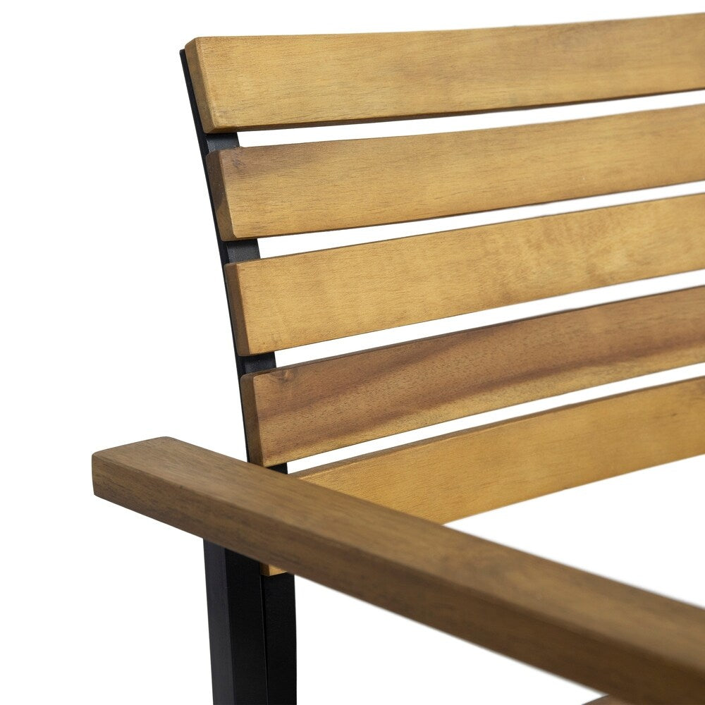 Laris Outdoor Wood Dining Chairs (Set of 2) by Christopher Knight Home