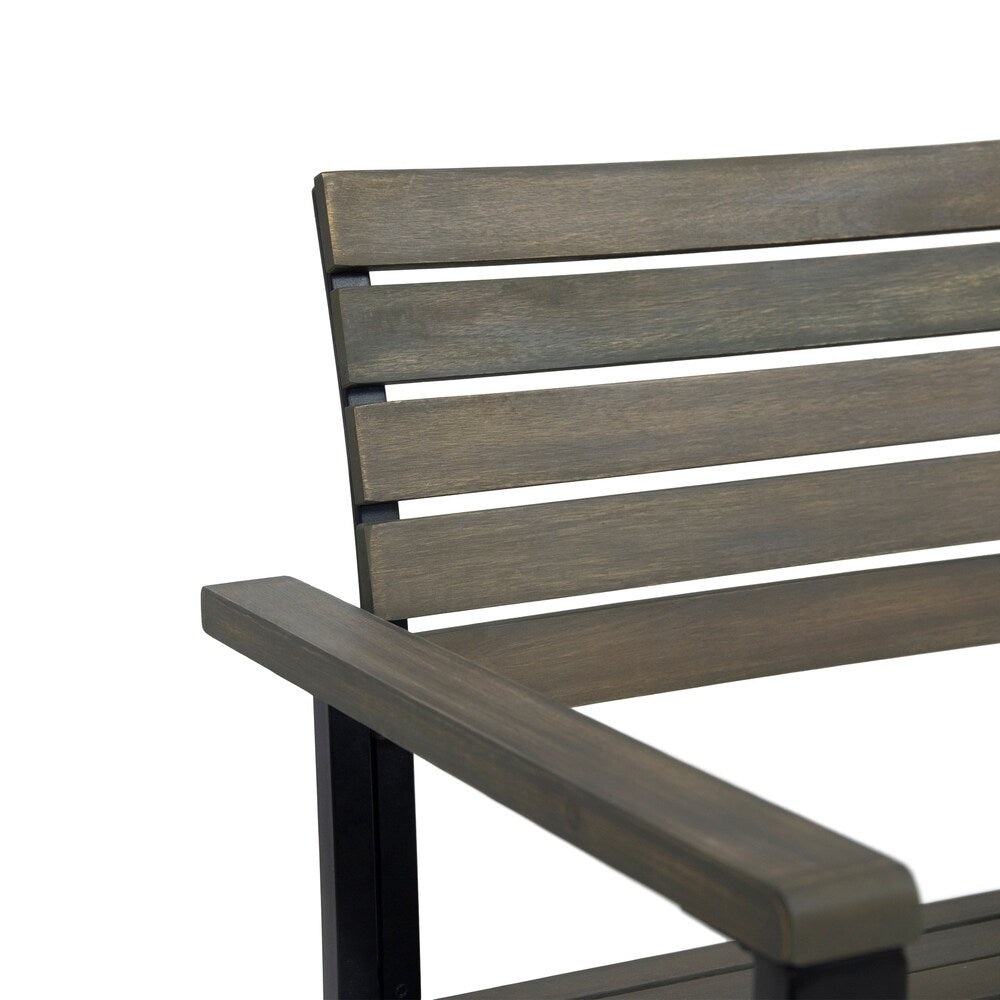 Laris Outdoor Wood Dining Chairs (Set of 2) by Christopher Knight Home