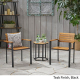 Laris Outdoor Wood Dining Chairs (Set of 2) by Christopher Knight Home