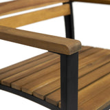 Laris Outdoor Wood Dining Chairs (Set of 2) by Christopher Knight Home