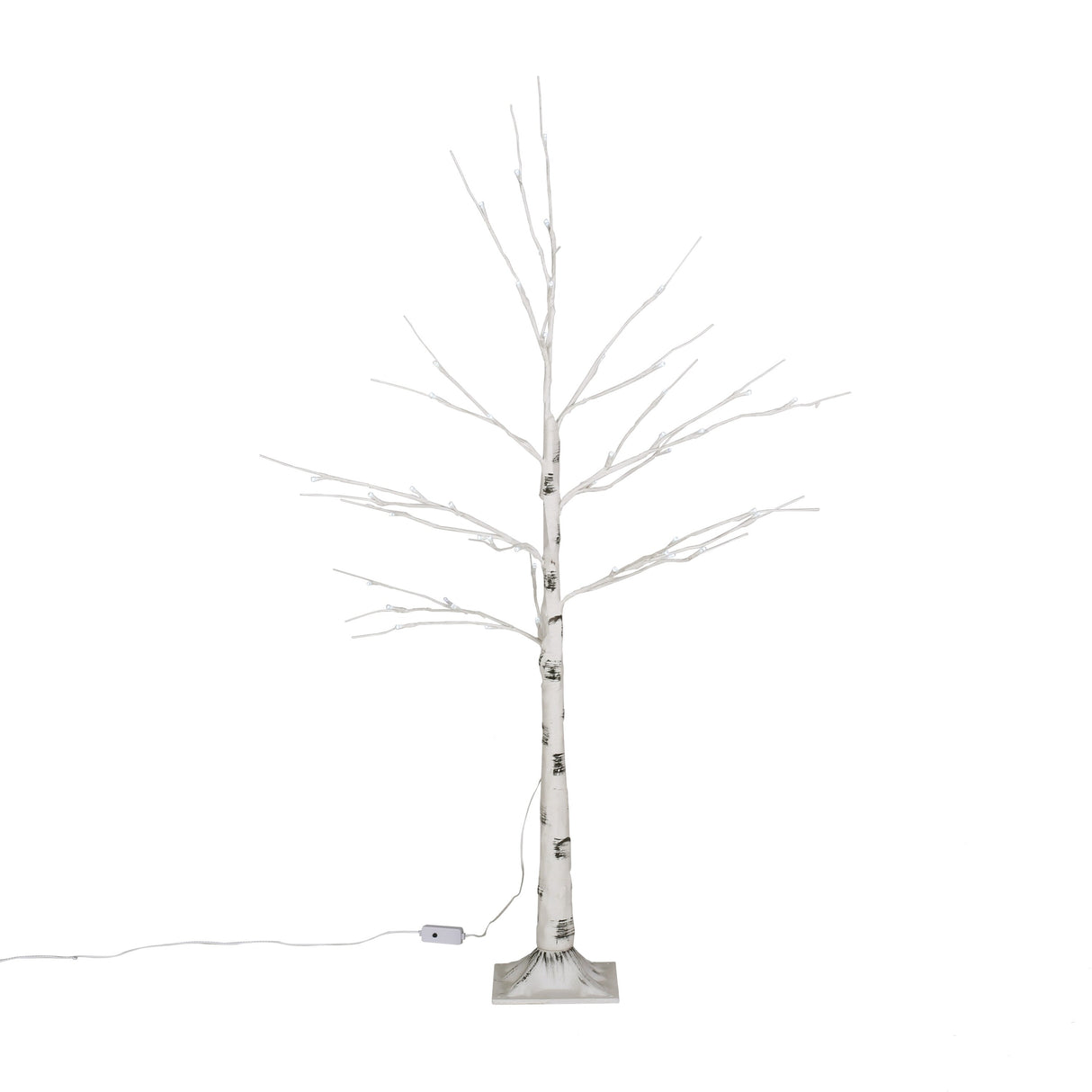 Larkspur Lit Artificial Twig Birch Tree White Lights 4' Pre by Christopher Knight Home