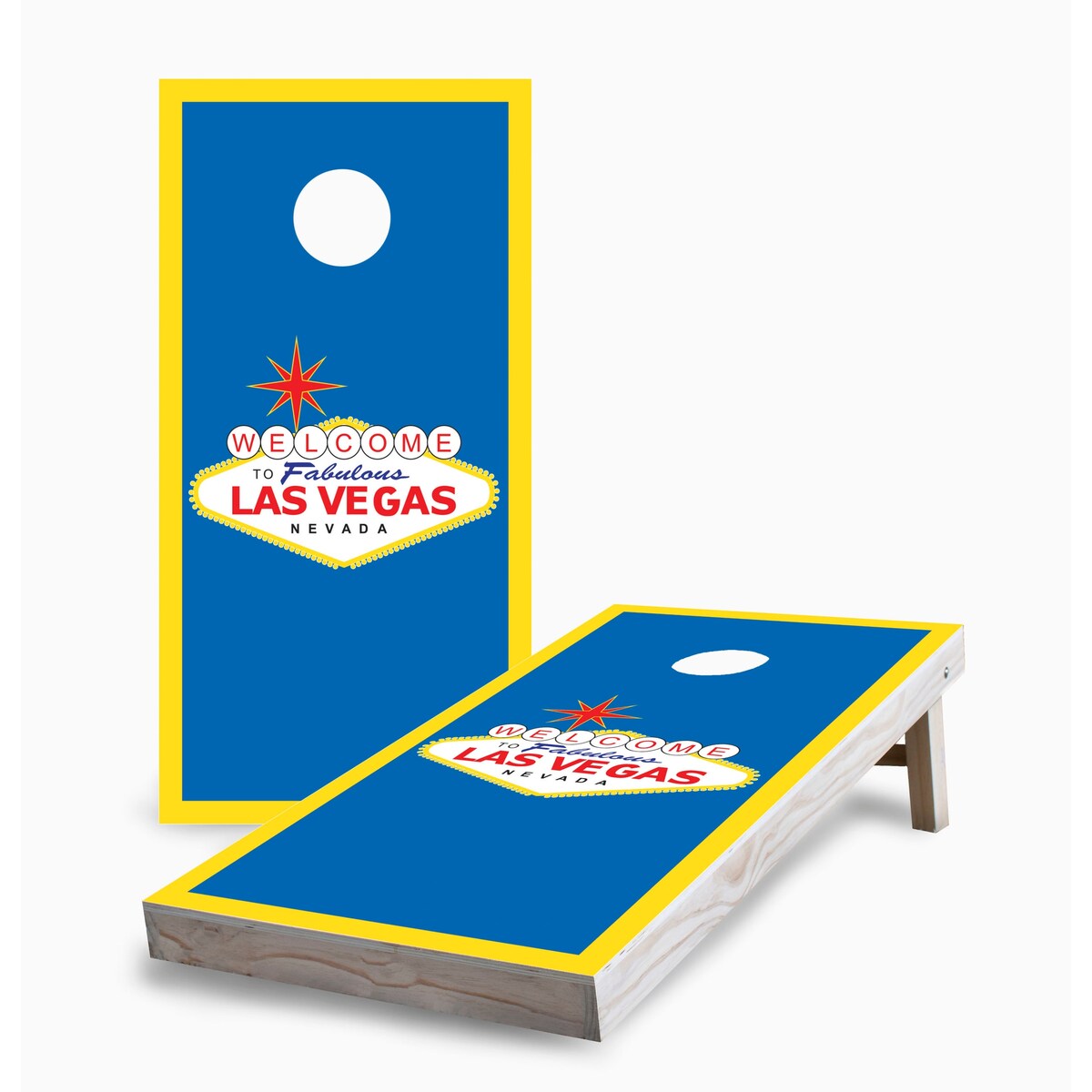 Las Vegas Rectangle Corn Hole Board Set with Hole Lights