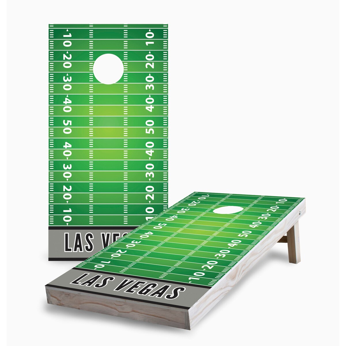 Las Vegas Football Corn Hole Board Set with Carry Case