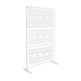 Laser Cut Metal Privacy Stand Combo Fence, 75" x48 " - BigDiamond