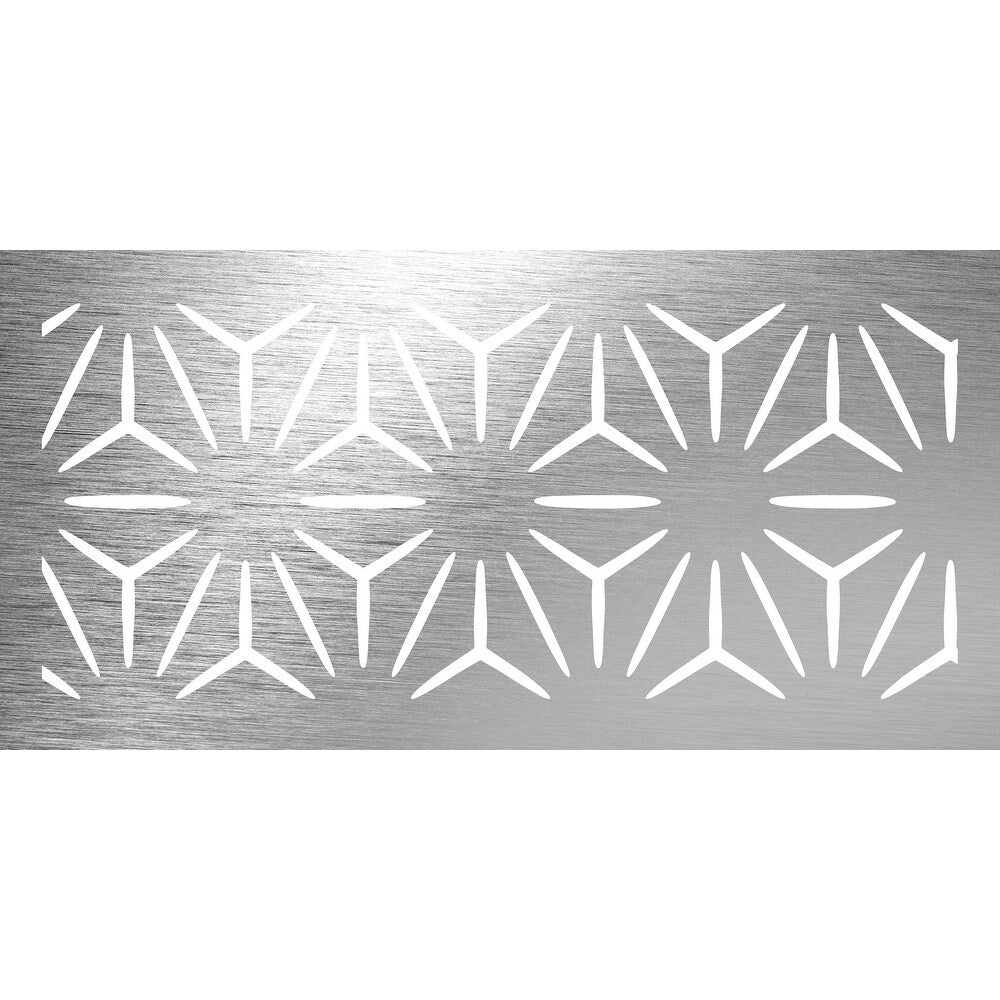 Laser Cut Metal Privacy Stand Combo Fence, 75" x48 " - BigDiamond