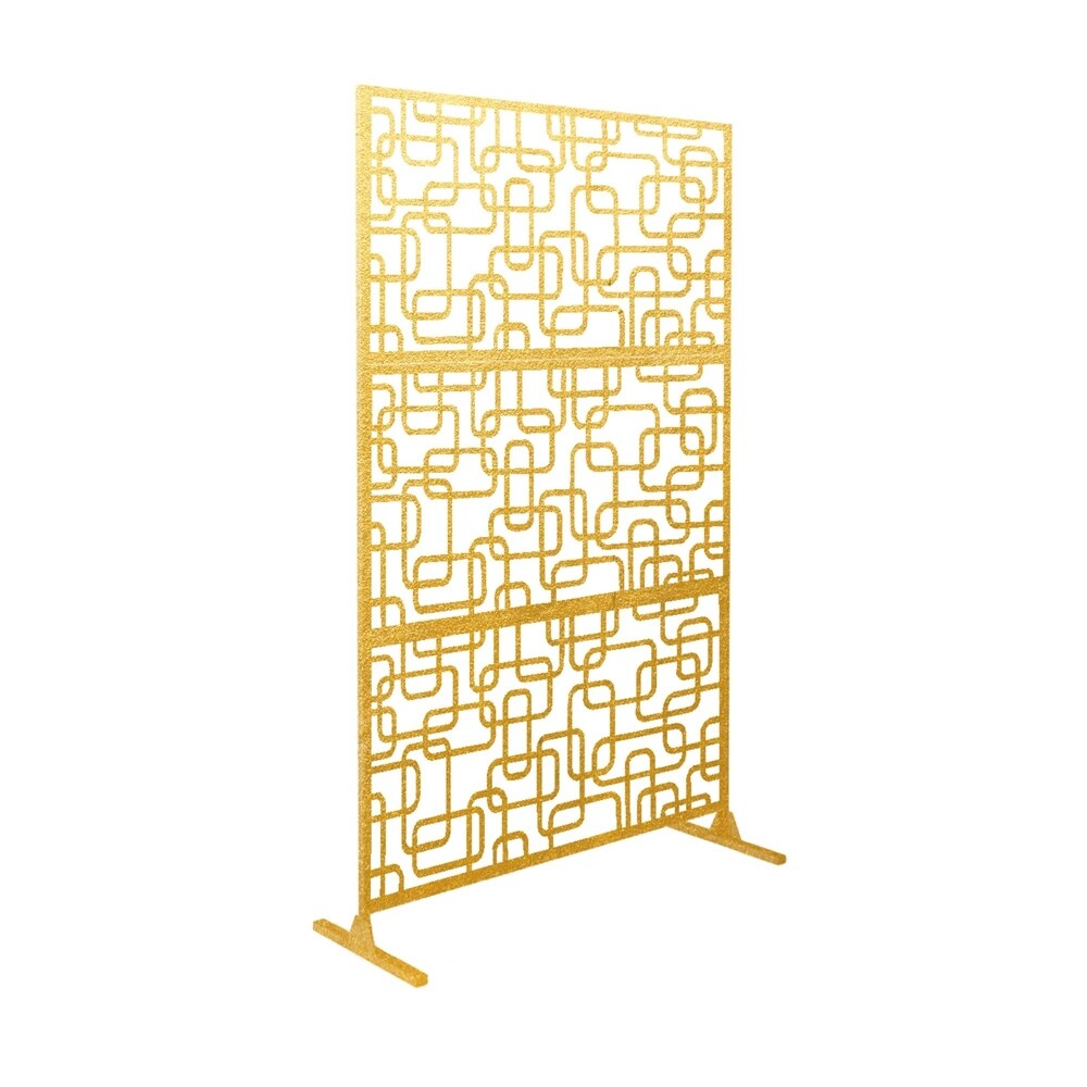 Laser Cut Metal Privacy Stand Combo Fence, 75" x48 " - ConnectBlock