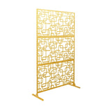 Laser Cut Metal Privacy Stand Combo Fence, 75" x48 " - ConnectBlock