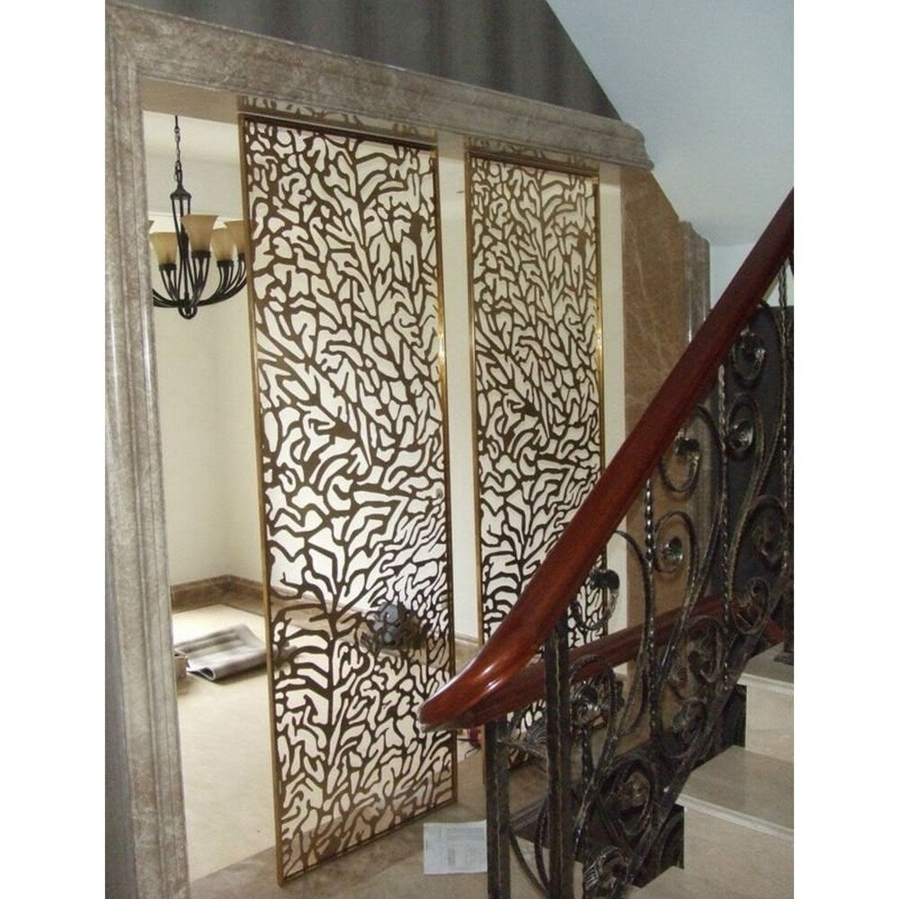 Laser Cut Metal Privacy Stand Combo Fence, 75" x48 " - ConnectBlock