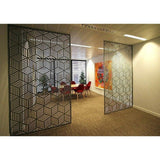 Laser Cut Metal Privacy Stand Combo Fence, 75" x48 " - LakeWave
