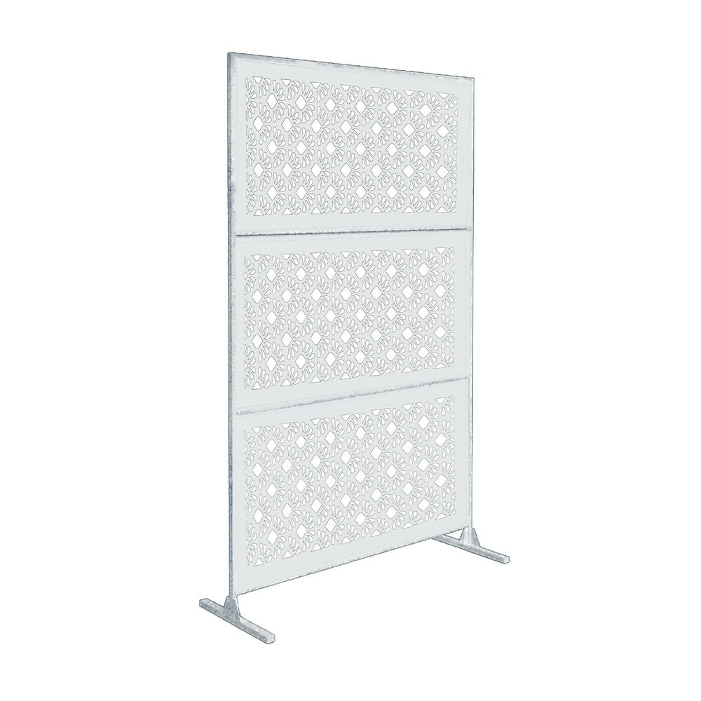 Laser Cut Metal Privacy Stand Combo Fence, 75" x48 " - LakeWave