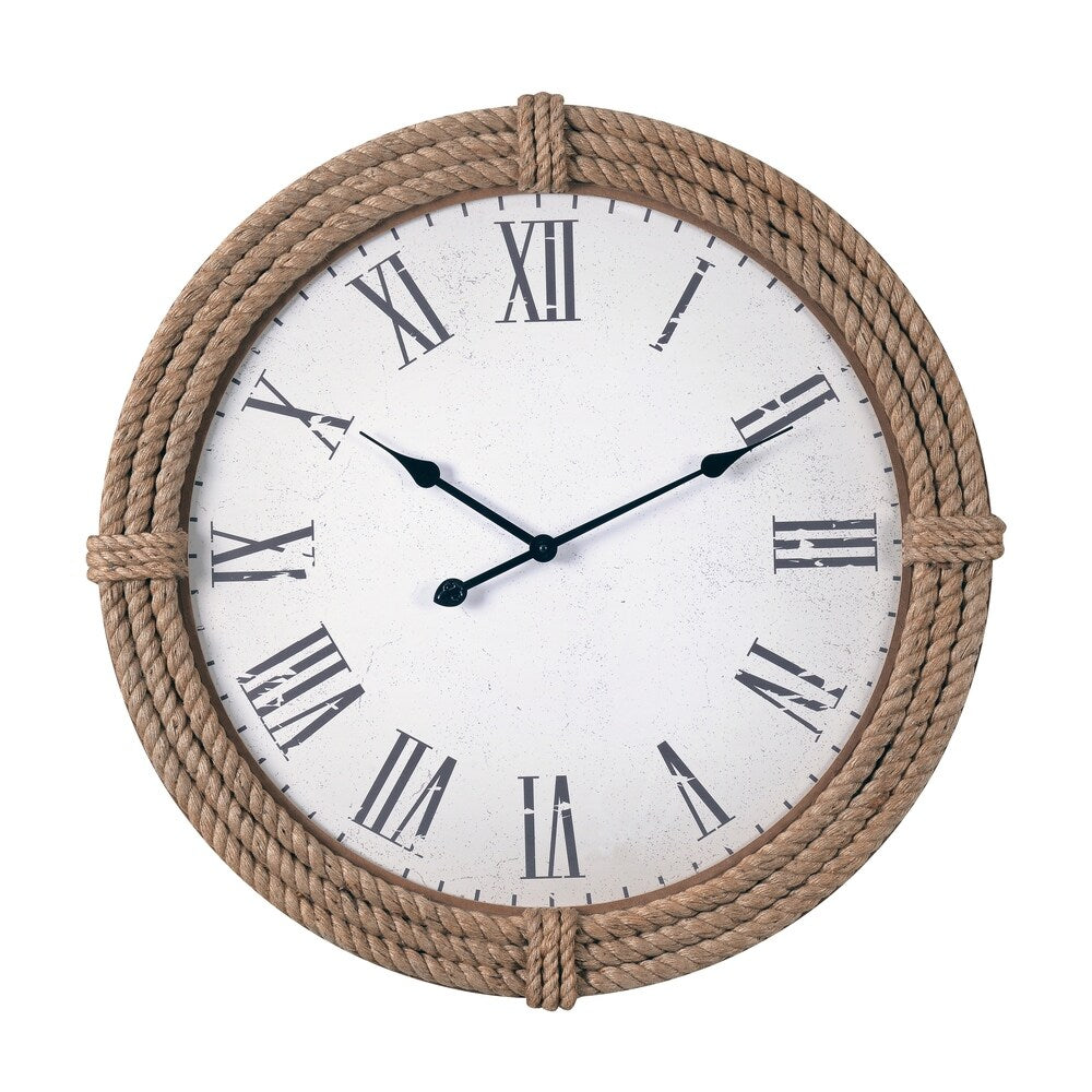 Lash Natural Rope Wall Clock - 30" Dia.