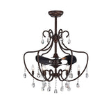 Gracewood Hollow Kahane 31-inch Antique Bronze 3-blade Lighted Ceiling Fan